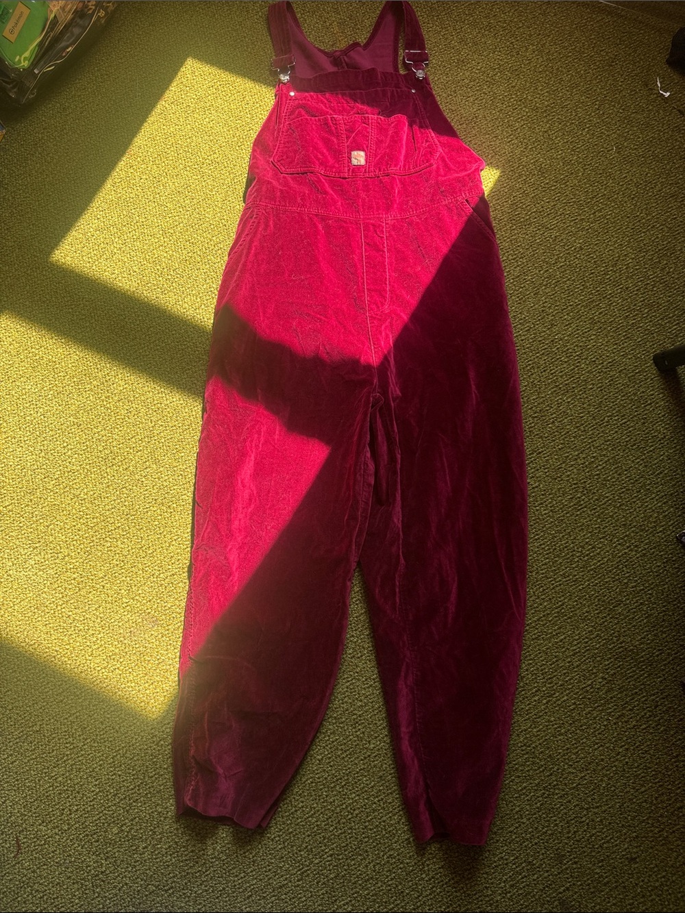 For Joesph 1956 Burgundy Velvet Overalls SZ M